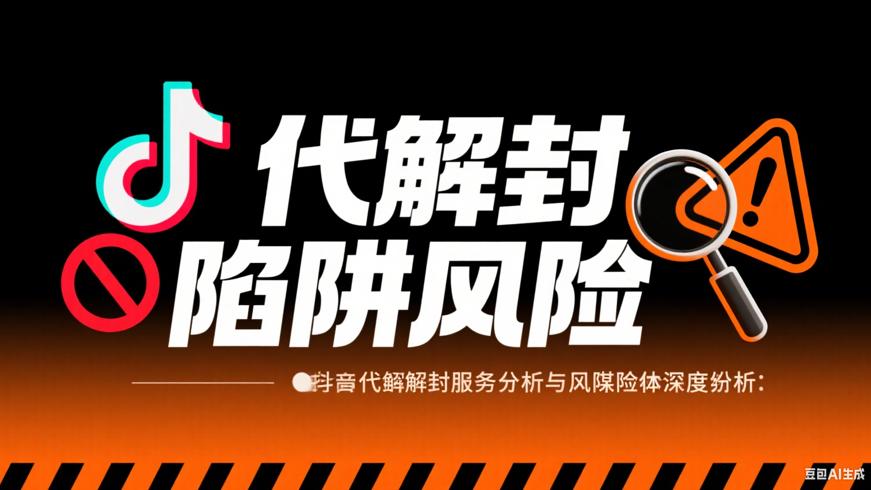 抖音代解封服务陷阱与风险深度剖析