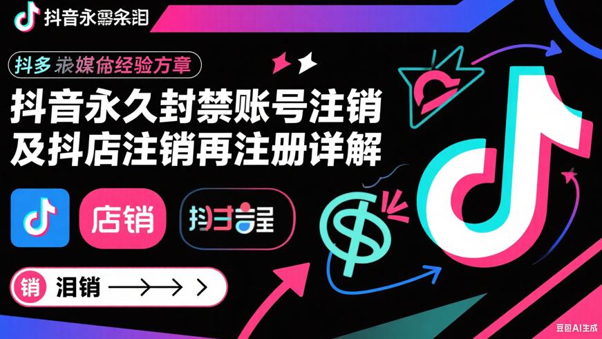 抖音永久封禁账号注销及抖店注销再注册详解