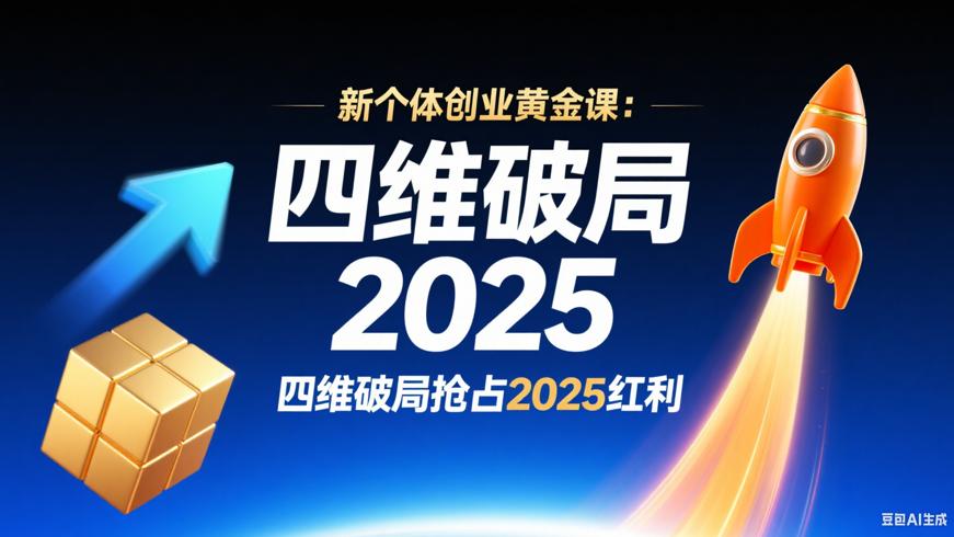 新个体创业黄金课：四维破局抢占2025红利