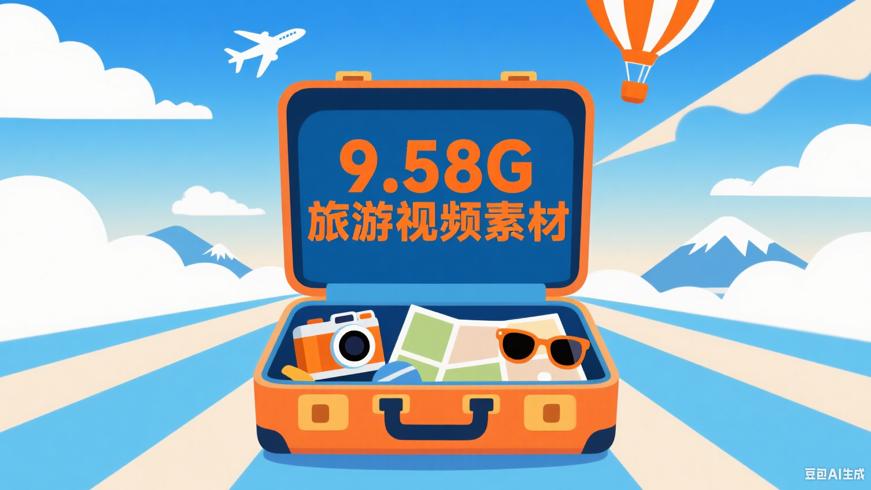 9.58G旅游攻略视频素材合集：旅行创作宝库