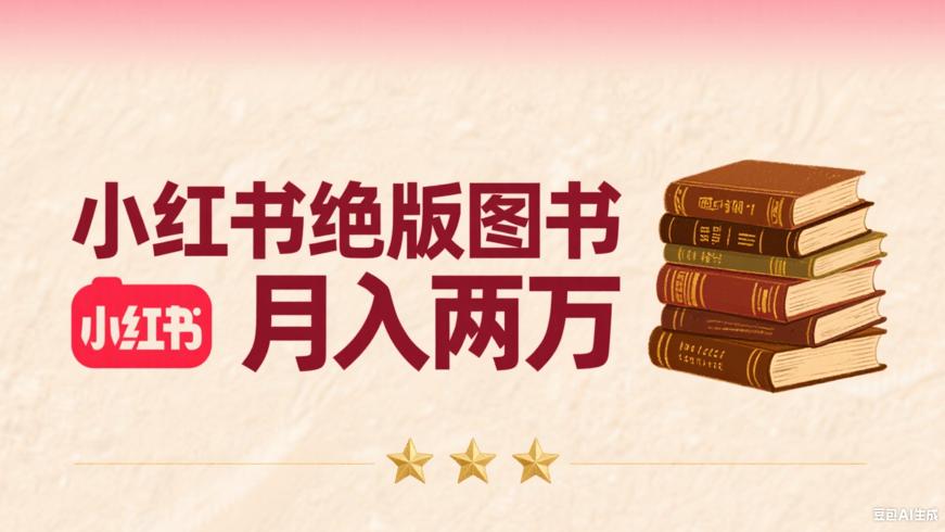 揭秘小红书绝版图书项目：月入两万不是梦