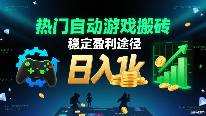 热门自动游戏搬砖：日入1k的稳定盈利途径