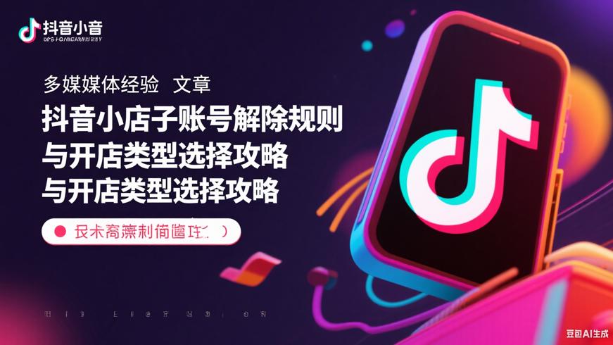抖音小店子账号解除规则与开店类型选择攻略