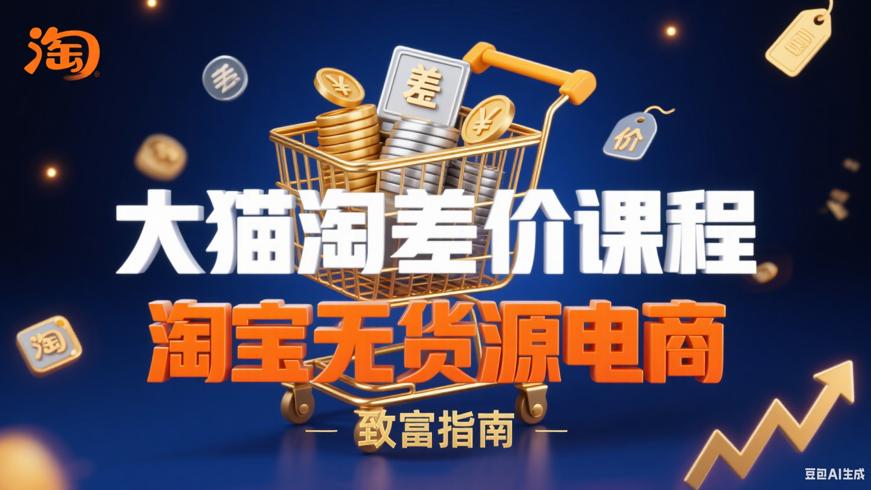 大猫淘差价课程：淘宝无货源电商致富指南