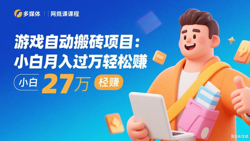 游戏自动搬砖项目：小白月入过万轻松赚