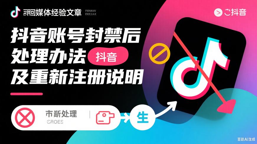 抖音账号封禁后处理办法及重新注册说明