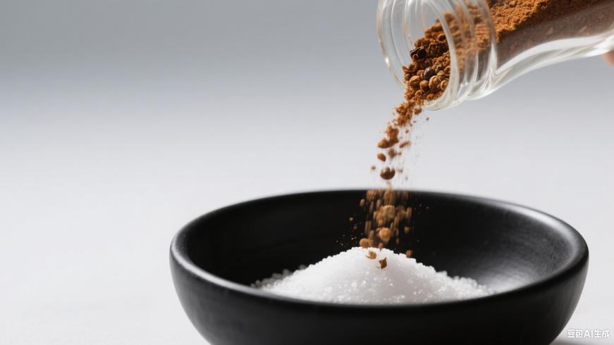 高清混合胡椒粉掉落特写镜头素材