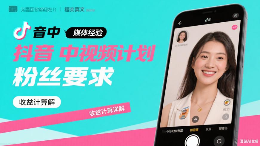抖音中视频计划粉丝要求及收益计算详解