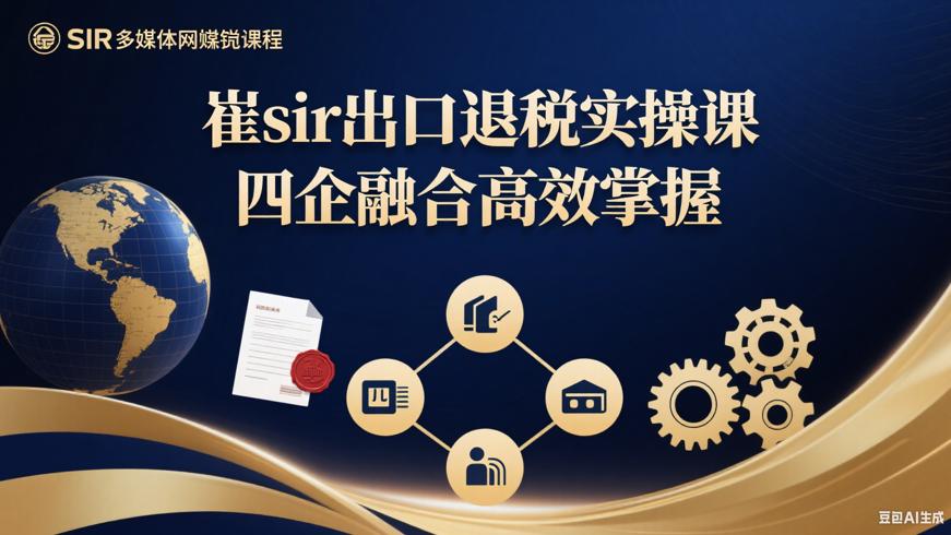 崔sir出口退税实操课：四企融合高效掌握