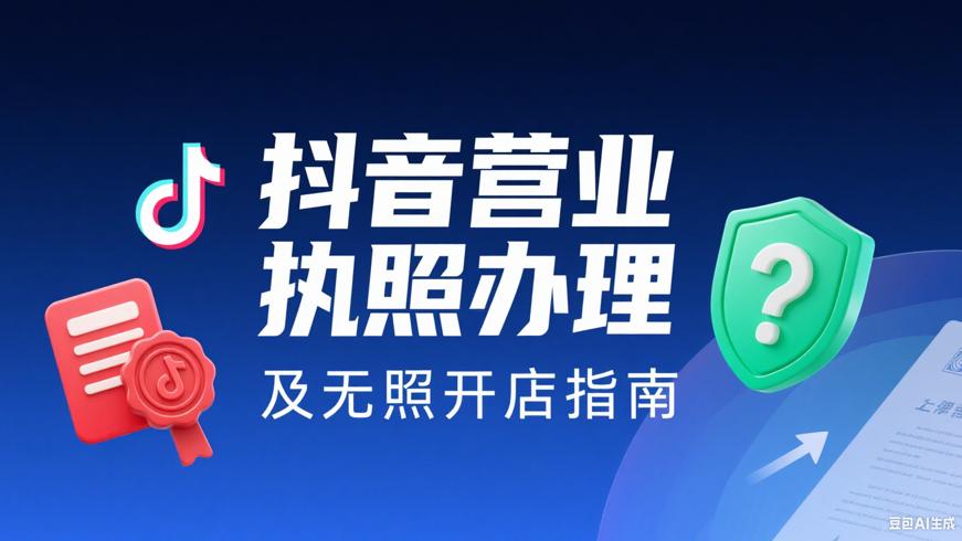 抖音小店营业执照办理攻略及无照开店指南