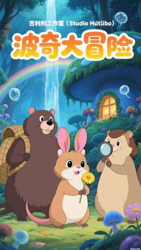 《波奇一家》：萌趣兔耳袋狸的创意冒险动画
