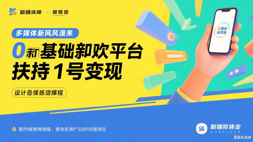 新风口来袭：0基础借平台扶持起号变现