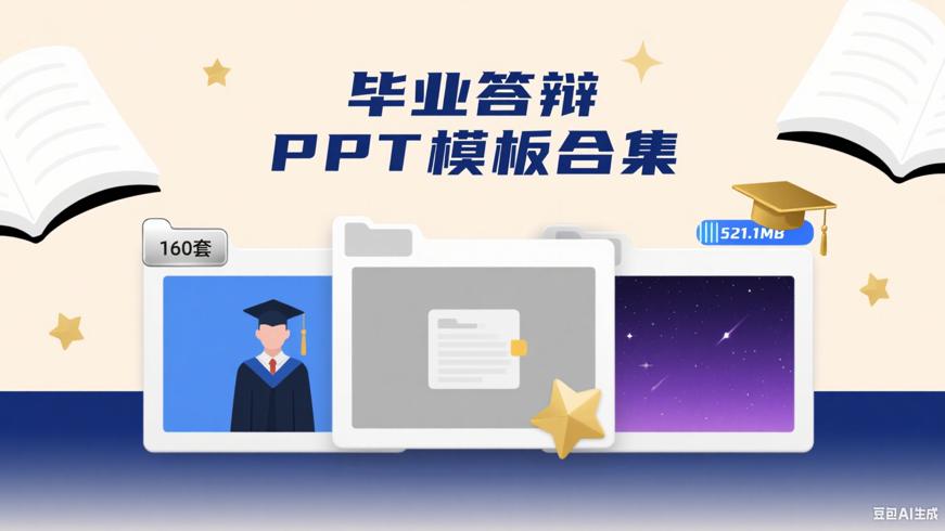 521.1MB！160套高质量毕业答辩PPT模板