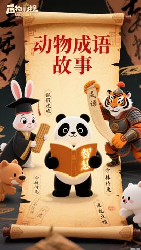 《成语故事里的动物世界》：萌趣动物演绎成语智慧