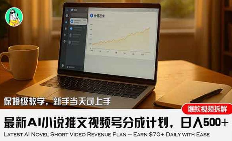 视频号AI小说推文分成：创作者长期变现方案