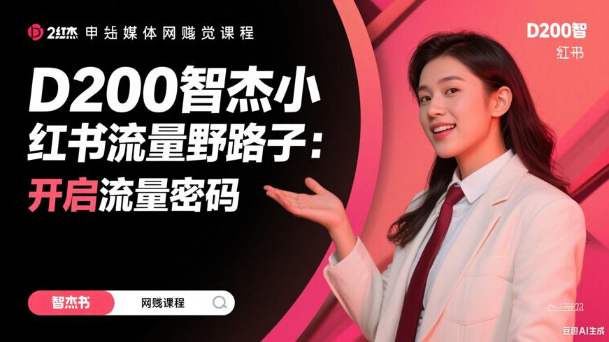 D200智杰小红书流量野路子：开启流量密码