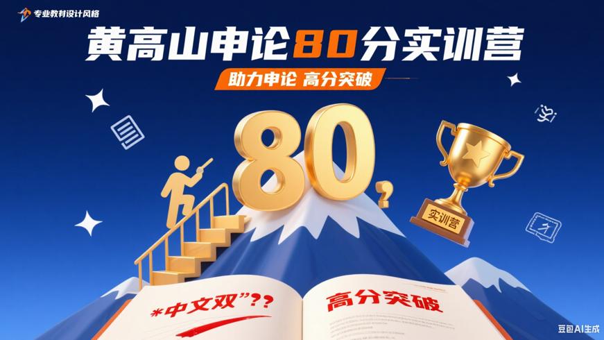 黄高山申论80分实训营：助力申论高分突破