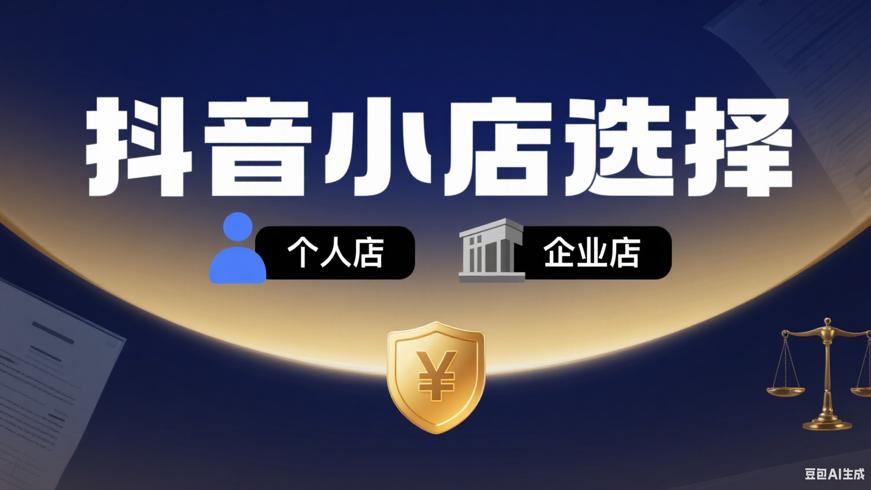 抖音小店个人店与企业店选择及保证金缴纳