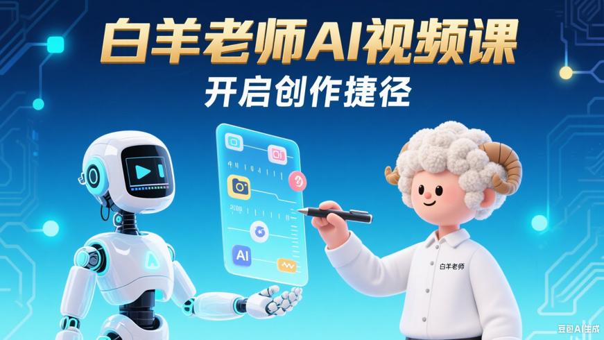白羊老师AI视频制作实操课：开启创作捷径