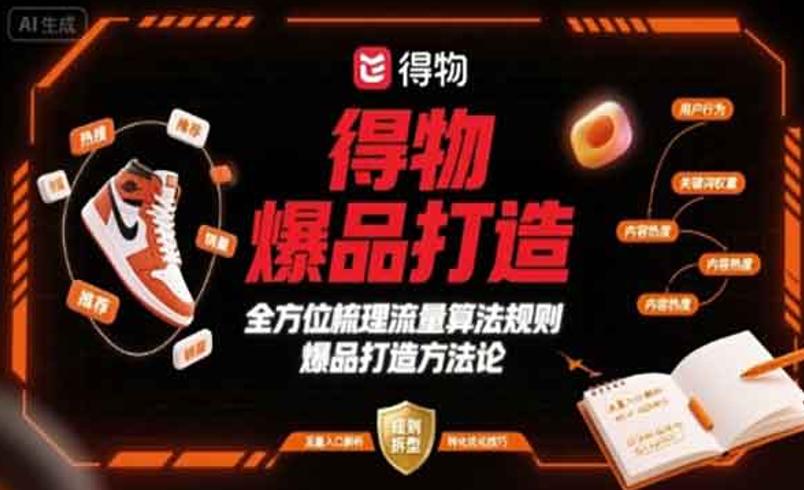 得物爆品打造课程：解锁潮流电商爆款密码