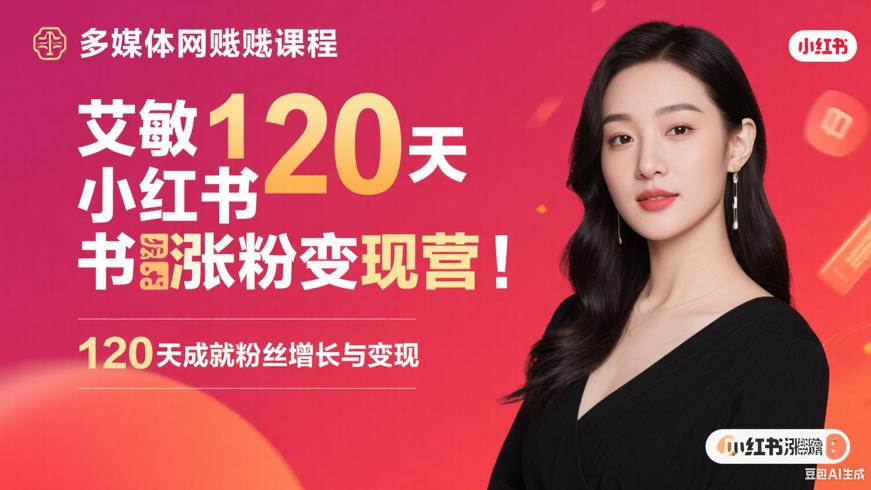 艾敏120天小红书涨粉变现营：120天成就粉丝增长与变现
