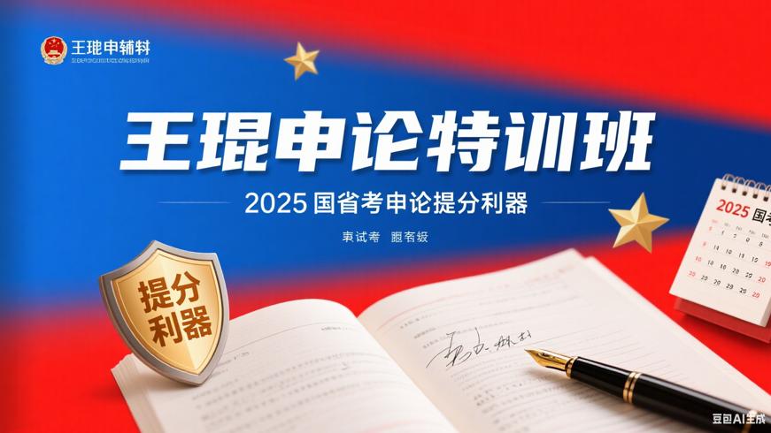 王琨申论特训班：2025国省考申论提分利器