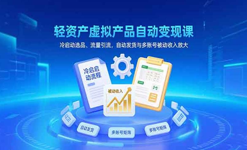 虚拟产品自动变现课：轻资产创业实操指南