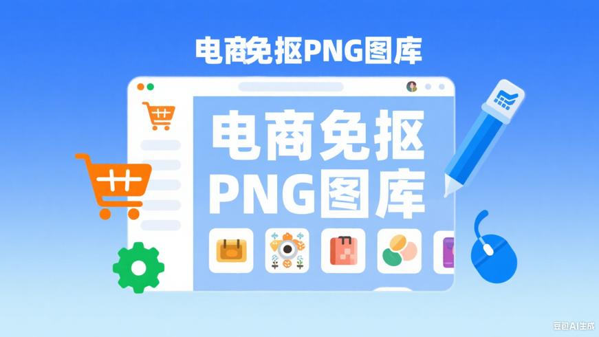 电商作图免抠PNG图库111：高效设计好帮手