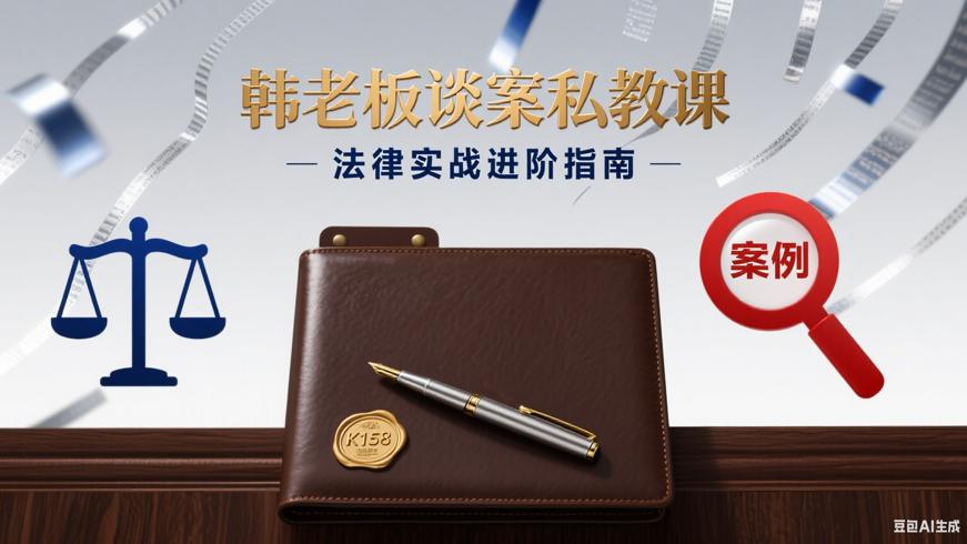 K158韩老板谈案私教课：法律实战进阶指南
