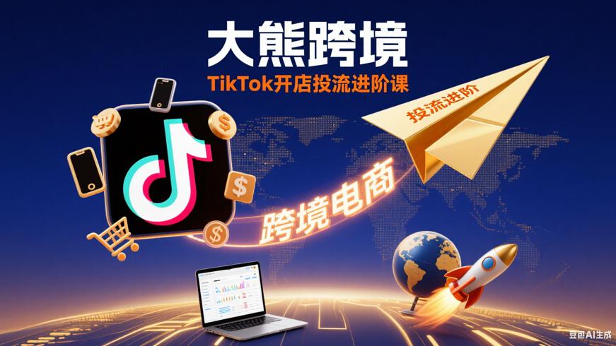 大熊跨境·TikTok开店投流进阶课：跨境电商腾飞秘籍