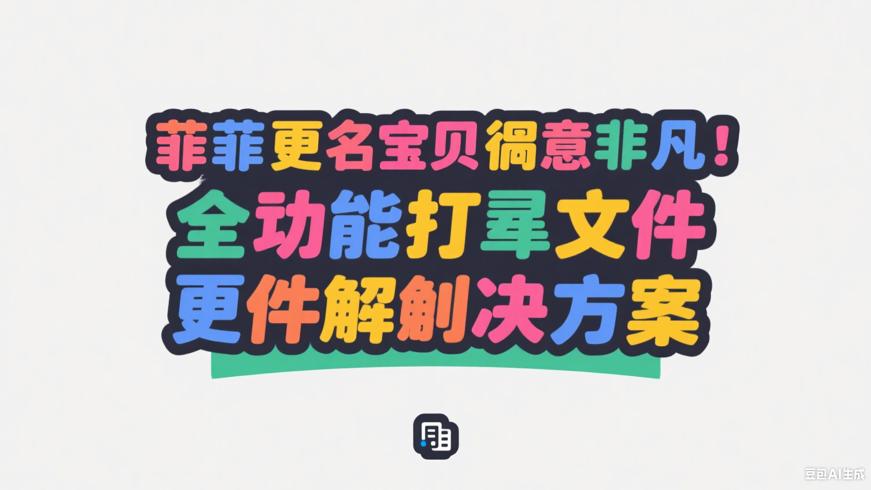 菲菲更名宝贝得意非凡：全能批量文件更名解决方案