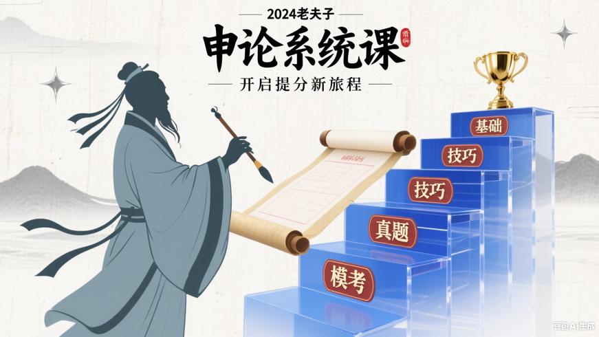 2024老夫子申论系统课：开启申论提分新旅程