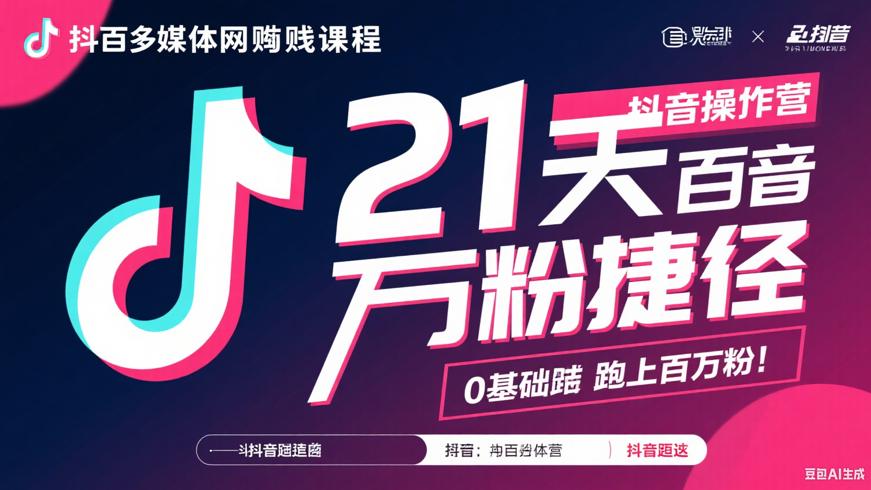 21天抖音实操营：0基础迈向百万粉的捷径