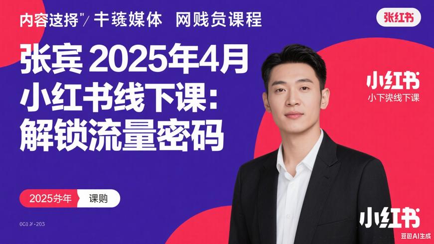 张宾2025年4月小红书线下课：解锁流量密码