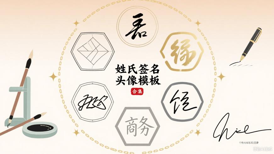 热门姓氏签名头像模板合集：彰显个性标识