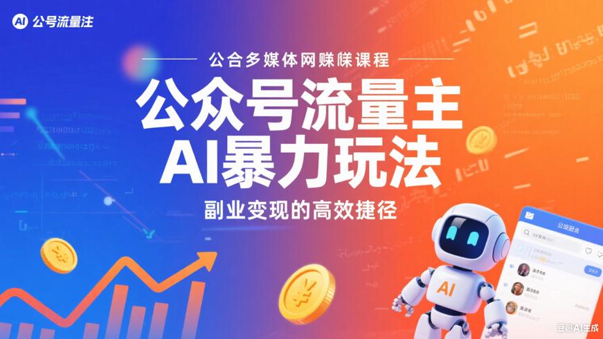 公众号流量主AI暴力玩法：副业变现的高效捷径