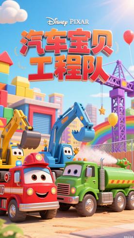 《汽车宝贝工程队》1-5季：萌车的益智冒险之旅