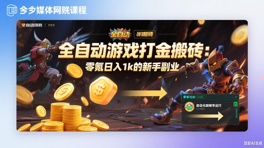 全自动游戏打金搬砖：零氪日入1k的新手副业