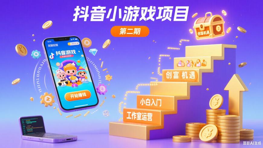 抖音小游戏项目第二期：小白与工作室的创富机遇