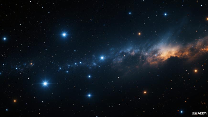 太空中恒星缓慢移动的壮丽背景画面