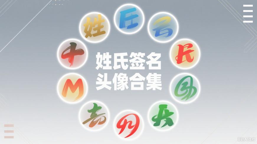 热门姓氏签名头像模板合集：打造专属个性标识