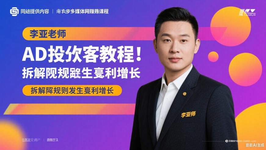 李亚老师AD投放教程：拆解潜规则实现暴利增长