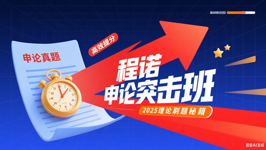 2025程诺申论突击理论刷题班：高效提分秘籍