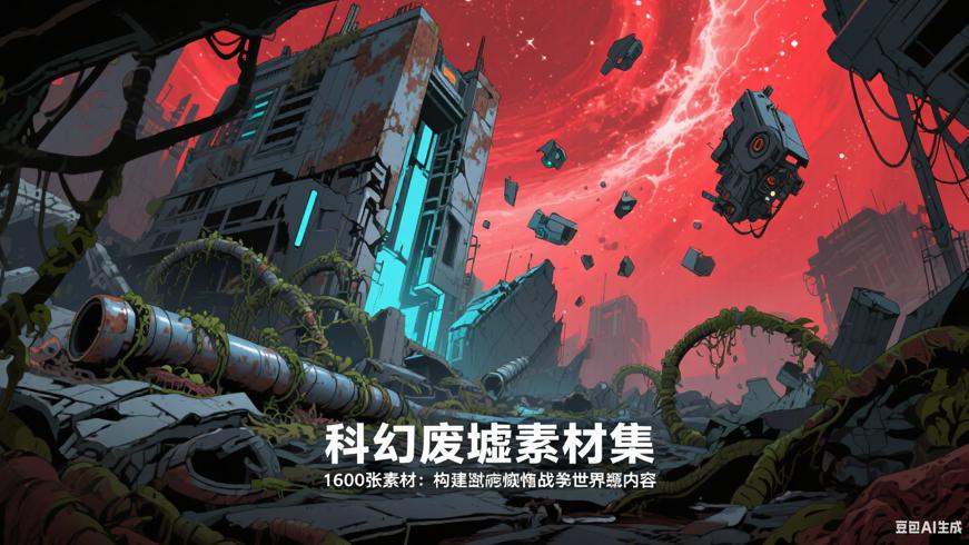 1600张素材：构建科幻恐怖战争废墟世界