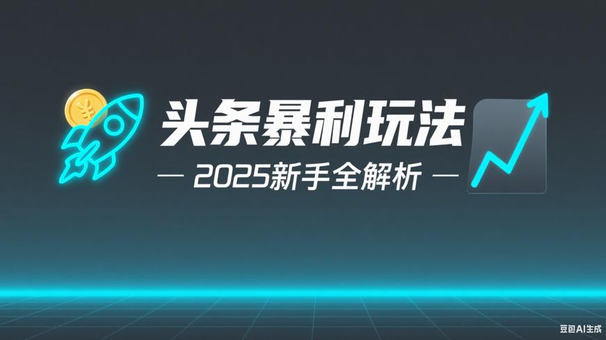 2025年今日头条新手暴利玩法全解析