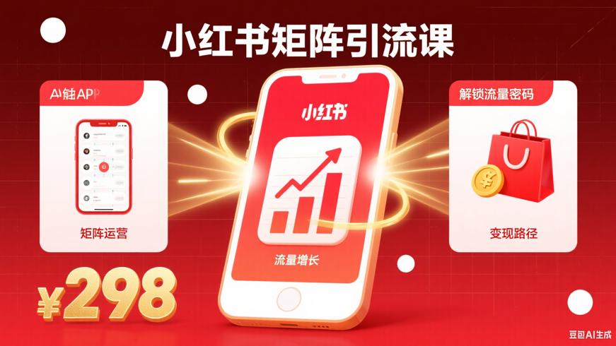 298元小红书矩阵引流课：解锁流量密码