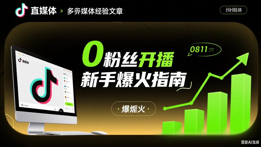 抖音电脑0粉丝开播技巧及新手爆火指南