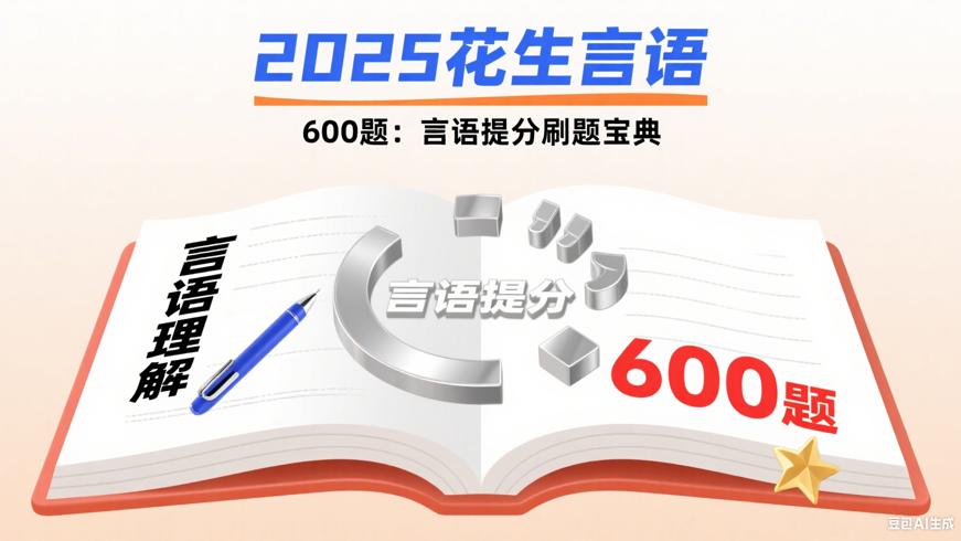 2025花生言语600题：言语提分刷题宝典