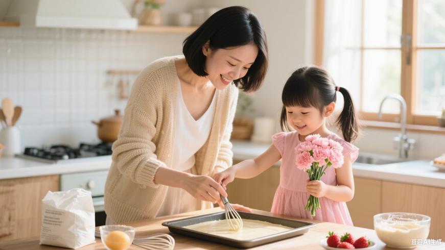 母亲节亲子互动视频高清素材镜头文案