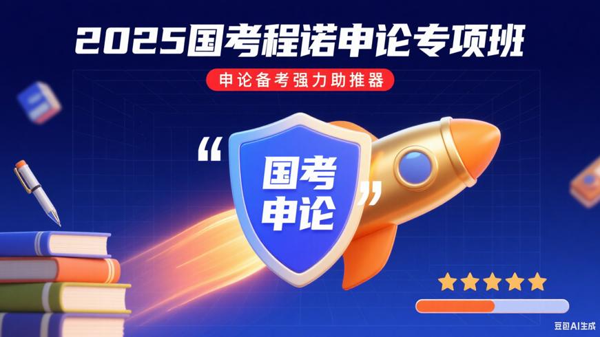 2025年国考程诺申论专项班：申论备考强力助推器